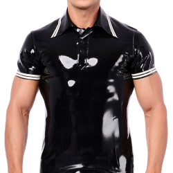 XRUB Latex Polo en latex Xrub Noir-Blanc